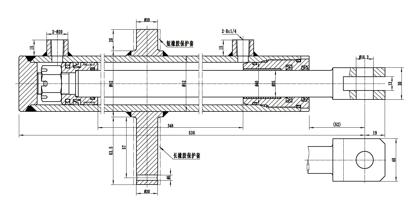 Towing And Lifting Cylinder For Agricultural Machinery
